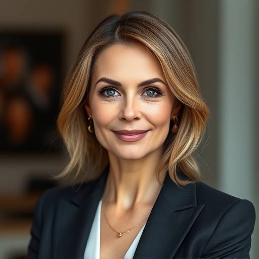 Portrait of Anya Petrova, Founder and CEO of Stellaris Productions